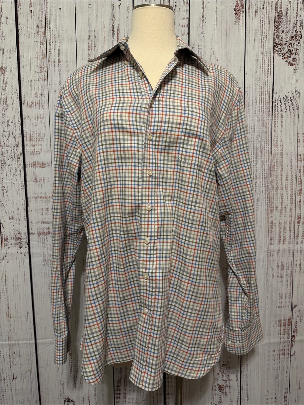 Men's Multicolor Check Casual Button-Down Shirt